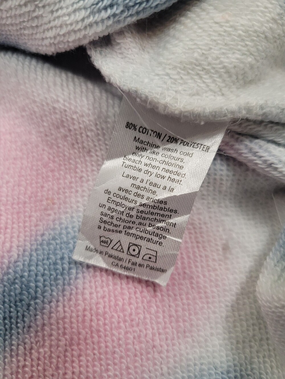 Y2K Niagara Falls Canada Dye Tie Colour Quarter Zip Up Sweatshirt Size: M - Picture 8 of 11